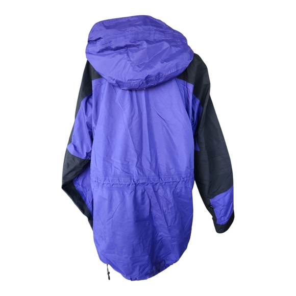 VTG North Face Womens L Gore Tex Mountain Light Rain Jacket Black Purple - Picture 8 of 13